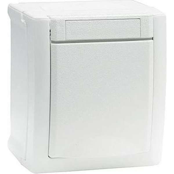 Panasonic Viko waterdicht buitenstopcontact - enkelvoudig - horizontaal - wit Panasonic Viko waterdicht buitenstopcontact - enkelvoudig - horizontaal - wit