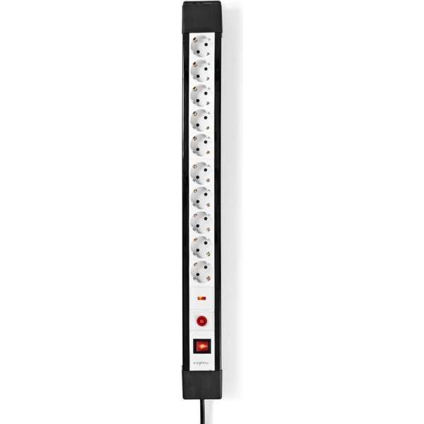 Nedis EXS103SPF1PRO Stekkerdoos Met Overspanningsbeveiliging Pro-line 10-weg 3,00 M Schuko/type F (cee 7/7) Nedis EXS103SPF1PRO Stekkerdoos Met Overspanningsbeveiliging Pro-line 10-weg 3,00 M Schuko/type F (cee 7/7)