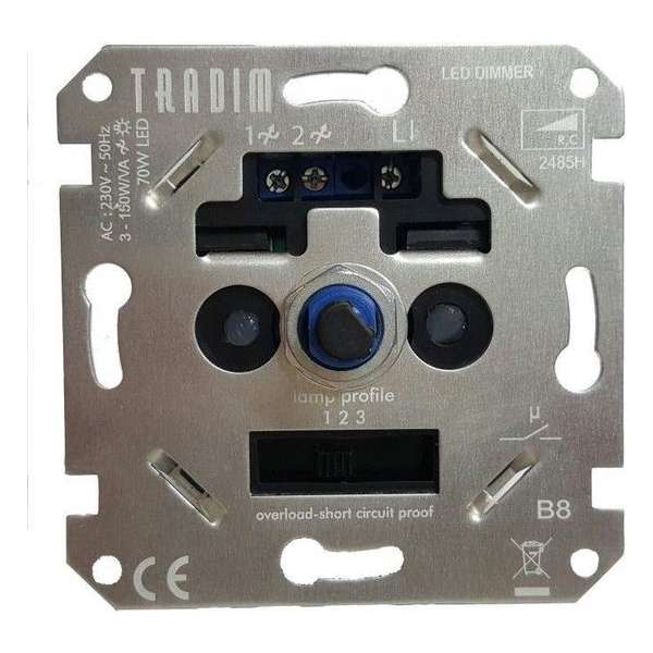 Tradim 2485H LED tronic dimmer 3-150 Watt Tradim 2485H LED tronic dimmer 3-150 Watt