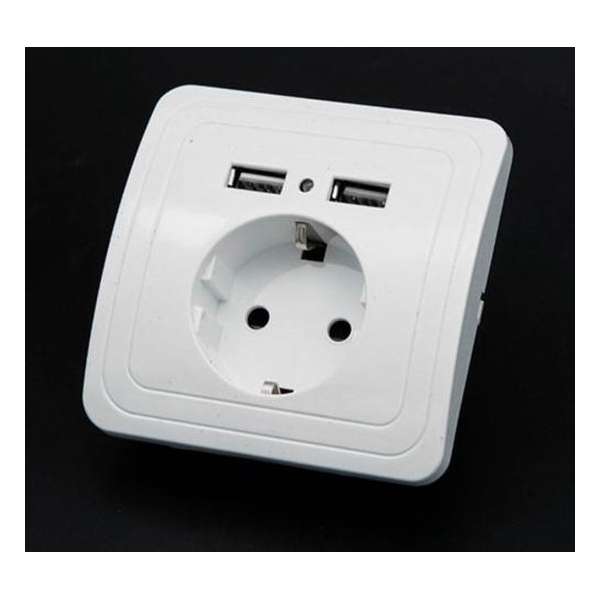 USB stopcontact, USB stopcontacten, USB wandcontact, 2 USB ingangen / oplader / oplaadpunt / huisartikelen USB stopcontact, USB stopcontacten, USB wandcontact, 2 USB ingangen / oplader / oplaadpunt / huisartikelen
