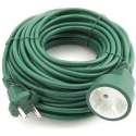 Verlengsnoer - 2 x 1.0 mm2 - 20 meter - Groen