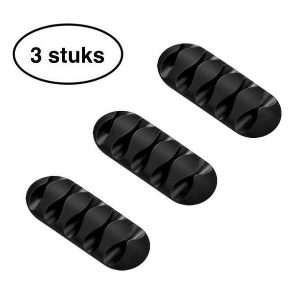 Kabelhouder zwart – Kabelclip voor 5 kabels – zelfklevend – Kabelorganizer – cleandesk – Bureau organizer – 3 stuks Kabelhouder zwart – Kabelclip voor 5 kabels – zelfklevend – Kabelorganizer – cleandesk – Bureau organizer – 3 stuks