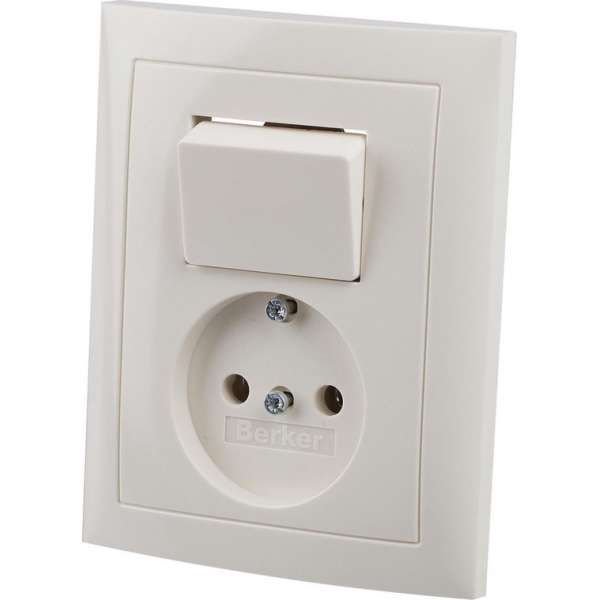 BERKER S1 afdekplaat combinatie wissel | CREME