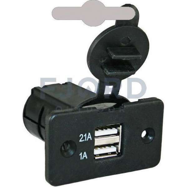 Inbouw USB lader 2.1A+1A geschikt voor Iphone Inbouw USB lader 2.1A+1A geschikt voor Iphone