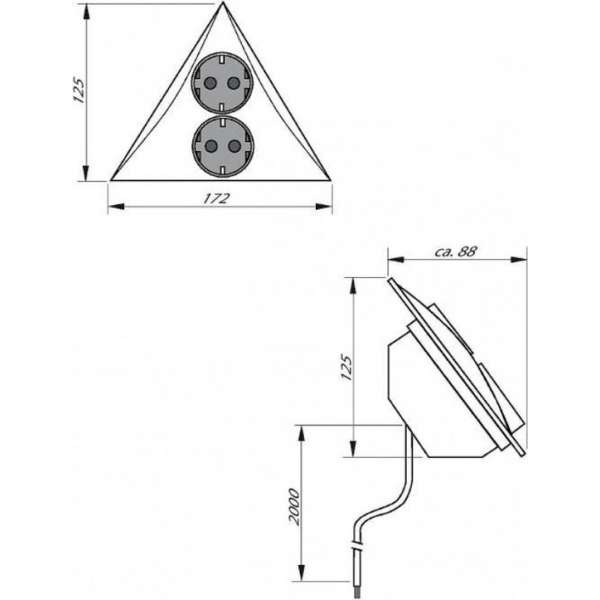 Hera Luxor dubbele contactdoos/stopcontact. Inox Hera Luxor dubbele contactdoos/stopcontact. Inox