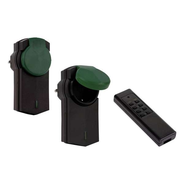 Stekkerdoos voor buiten - afstandbediening - 2 stuks Stekkerdoos voor buiten - afstandbediening - 2 stuks