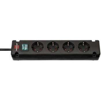 Brennenstuhl Brennenstuhl Brennenstuhl Bremounta Extension Socket 4-way black 1.5m H05VV-F 3G1.5-zwart zwart Zwart