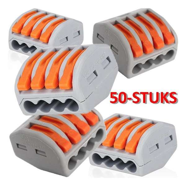 Wago Lasklem PCT-214 222-414 | 4 Klemposities | 50-Stuks Wago Lasklem PCT-214 222-414 | 4 Klemposities | 50-Stuks