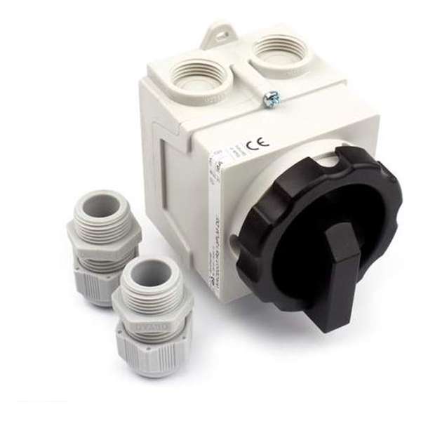 SONTHEIMER - werkschakelaar - Aan/Uit schakelaar - compact 3-polig 25A - IP65 - 2x M20 wartels SONTHEIMER - werkschakelaar - Aan/Uit schakelaar - compact 3-polig 25A - IP65 - 2x M20 wartels