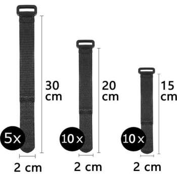 Kabelbinders Hersluitbaar Herbruikbaar Klittenband Verstelbaar Verschillende Lengtes Cable Holder