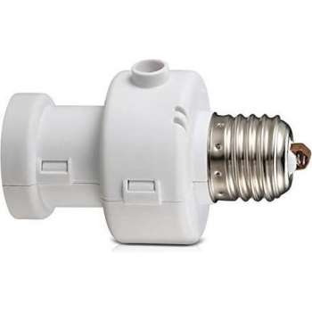 Schemer schakelaar + timer - E27 fitting- wit