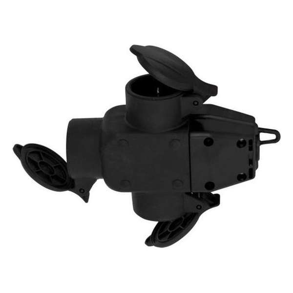 AS Schwabe Rubberen stekker 3-weg, IP44, 16A AS Schwabe Rubberen stekker 3-weg, IP44, 16A