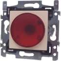 NIKO Original Greige inbouw signalisatie met rode LED lamp