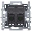 Niko Sokkel data stopcontact 2X RJ45 utp CAT5E - 170-65152