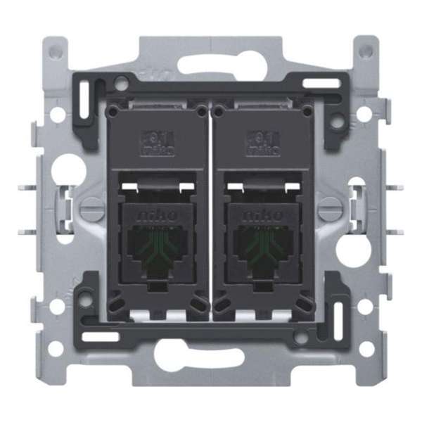 Niko Sokkel data stopcontact 2X RJ45 utp CAT5E - 170-65152 Niko Sokkel data stopcontact 2X RJ45 utp CAT5E - 170-65152