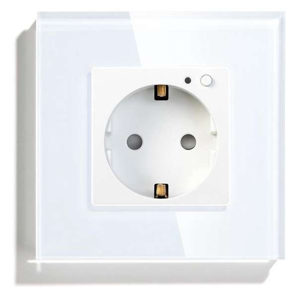SmartinHuis - Smart - Enkelvoudig stopcontact - Wifi - Wit SmartinHuis - Smart - Enkelvoudig stopcontact - Wifi - Wit