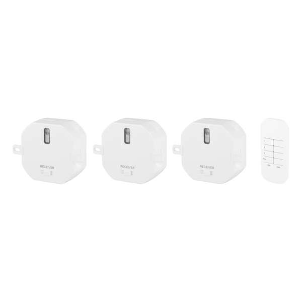 Smartwares SH4-99557 Draadloze Inbouwschakelaar set – Incl. afstandsbediening - Plug & Connect – 1000W Smartwares SH4-99557 Draadloze Inbouwschakelaar set – Incl. afstandsbediening - Plug & Connect – 1000W
