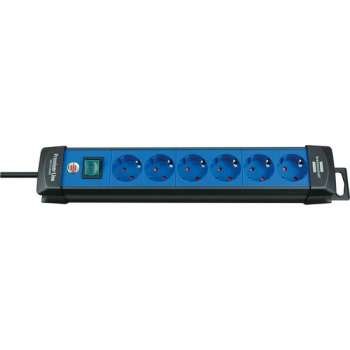 Brennenstuhl 1951360100 Overspanningsbeveiliging 6 AC-uitgang(en) Zwart, Blauw 3 m