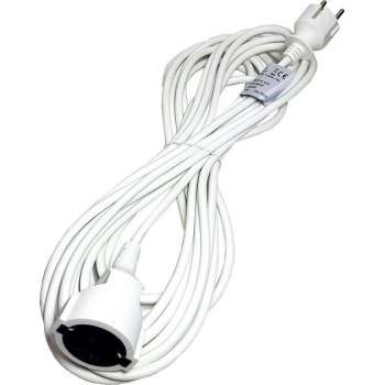 RA Verlengsnoer 10 Meter wit Verlengkabel 3X1mm met randaarde