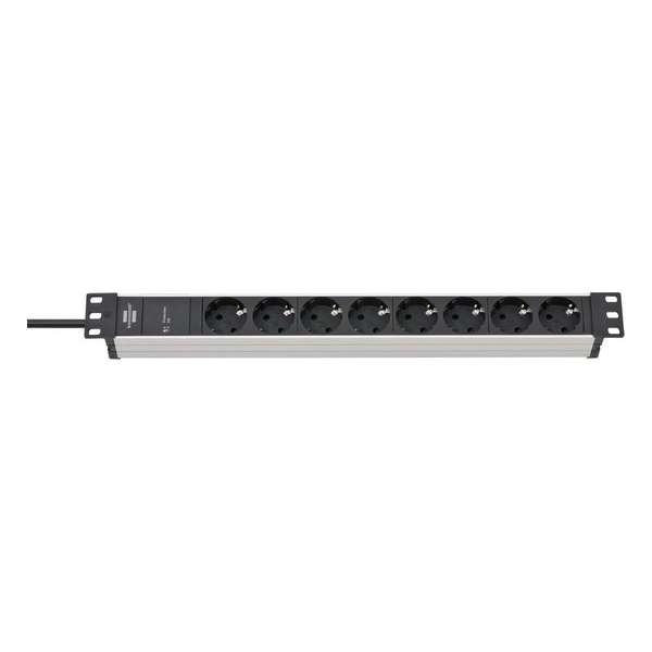 Brennenstuhl 1390007308 Stekkerdoos 19 inch 8-voudig Zwart, Zilver Randaarde stekker 1 stuk(s) Brennenstuhl 1390007308 Stekkerdoos 19 inch 8-voudig Zwart, Zilver Randaarde stekker 1 stuk(s)