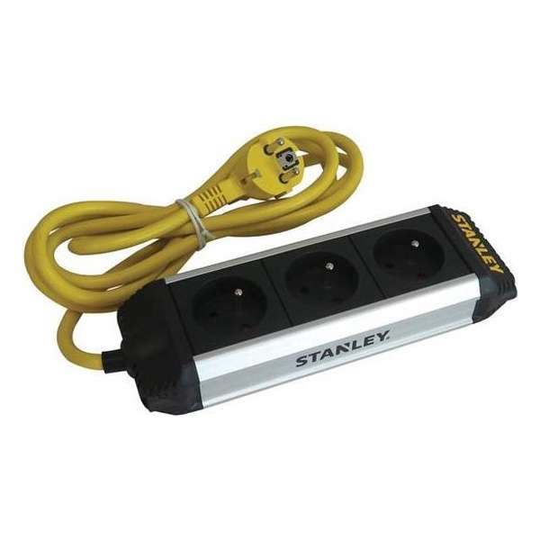 Stanley Stekkerdoos Core 3-voudig 2 Meter Aluminium Zwart
