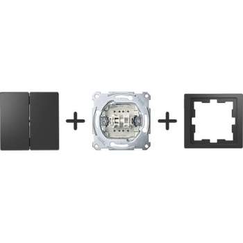 Serieschakelaar Compleet - Antraciet - Merten D-Life - Schneider Electric - MTN3115-6534_TO