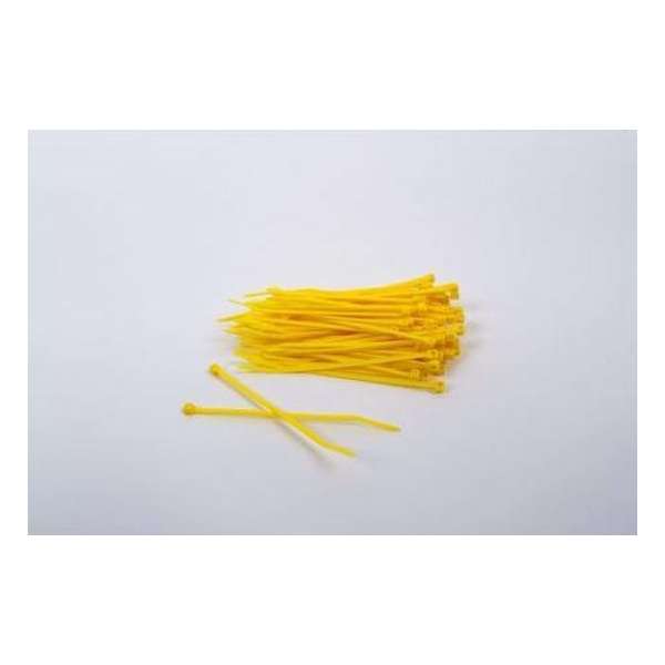 1000 stuks Gele kabelbinders 2.5mm x 100mm (099.0392) 1000 stuks Gele kabelbinders 2.5mm x 100mm (099.0392)