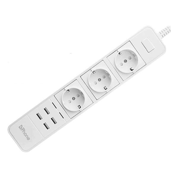 DrPhone SPS5 Wifi Smart Stekkerdoos 16A Plug Socket -4x USB poorten - Voice Control Met Alexa Google Home Tuya app DrPhone SPS5 Wifi Smart Stekkerdoos 16A Plug Socket -4x USB poorten - Voice Control Met Alexa Google Home Tuya app
