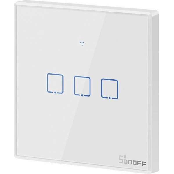 Sonoff - Smart Drievoudige Schakelaar - TX | T0EU3C - 3 Gang - Muur Schakelaar - Wall Switch - Wit - Wifi Smart Schakelaar Sonoff - Smart Drievoudige Schakelaar - TX | T0EU3C - 3 Gang - Muur Schakelaar - Wall Switch - Wit - Wifi Smart Schakelaar