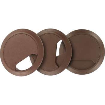 TQ4U Kabeldoorvoer - ABS Kunststof - Ø 65 mm - Verstelbaar - Bruin - 3 stuks