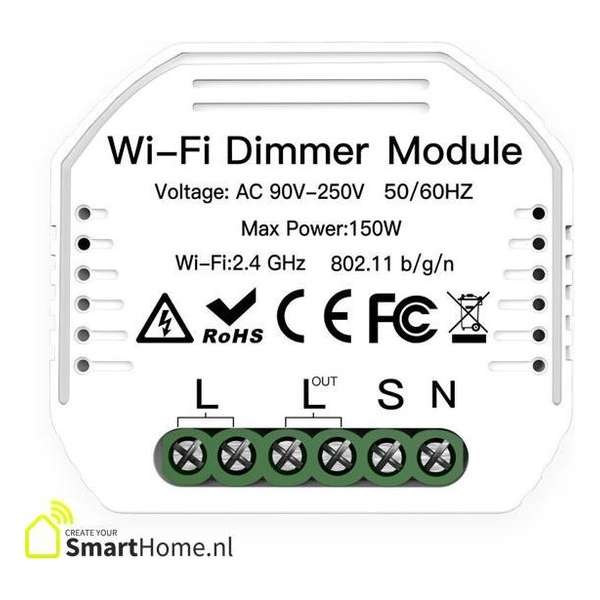 Smart Home Inbouw dimmer module - Wifi - LED - Halogeen Smart Home Inbouw dimmer module - Wifi - LED - Halogeen
