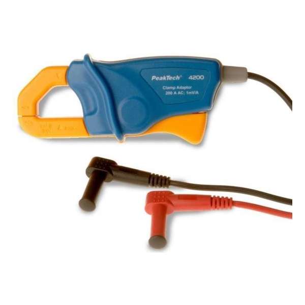 PeakTech 4200 Stroomtangadapter voor multimeter ~ 200 A AC ~ met 4 mm-stekkers PeakTech 4200 Stroomtangadapter voor multimeter ~ 200 A AC ~ met 4 mm-stekkers