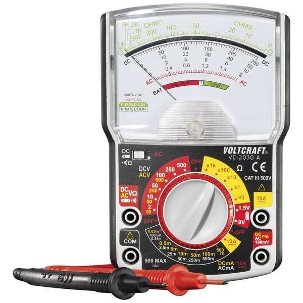 VOLTCRAFT VC-2030A Multimeter Analoog CAT III 500 V VOLTCRAFT VC-2030A Multimeter Analoog CAT III 500 V
