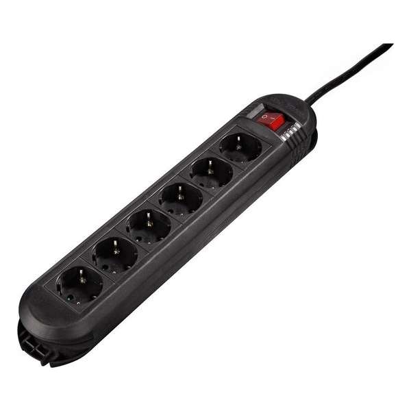 Hama Distribution Panel ''Colour'', 6-way, black 6 AC-uitgang(en) 1,5 m Zwart Hama Distribution Panel ''Colour'', 6-way, black 6 AC-uitgang(en) 1,5 m Zwart