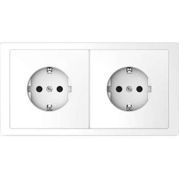Stopcontact (2X) Compleet - Lotuswit - Merten D-Life - Schneider Electric - MTN2300-6535_TO
