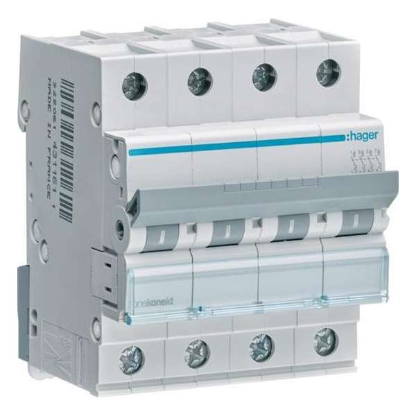 Hager MBN installatieautomaat B karakteristiek 16a 4P krachtgroep Fornuisgroep Hager MBN installatieautomaat B karakteristiek 16a 4P krachtgroep Fornuisgroep