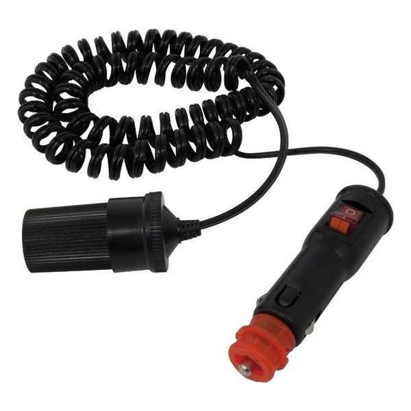 Carpoint Verlengkabel 12 volt -24 volt 3 meter - Max 4,5A - Max 54W - met schakelaar Carpoint Verlengkabel 12 volt -24 volt 3 meter - Max 4,5A - Max 54W - met schakelaar