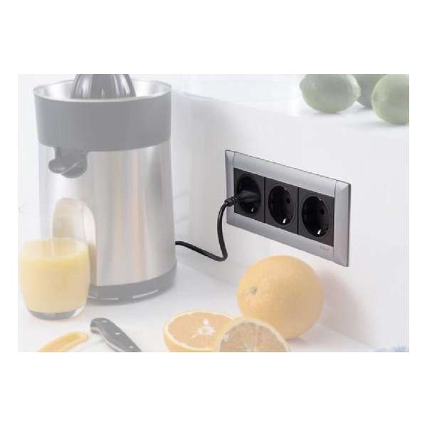 Wandcontactdoos Evoline Framedock Small zilver Wandcontactdoos Evoline Framedock Small zilver