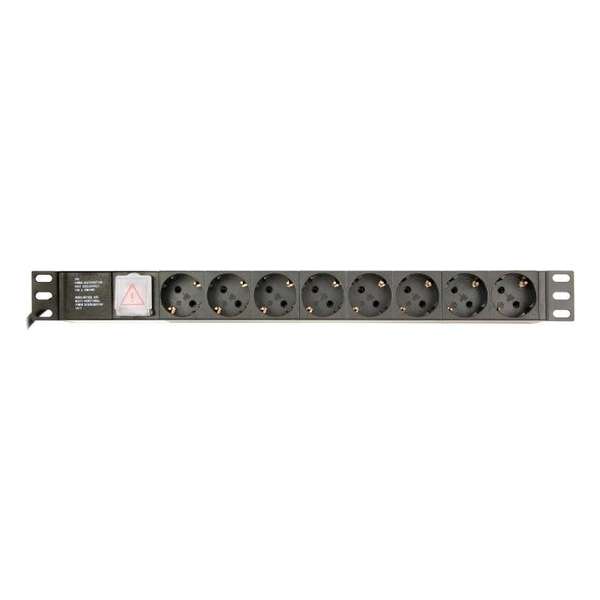 Gembird 19 8-voudige Schuko C14 Stekkerdoos 3m Zwart Gembird 19 8-voudige Schuko C14 Stekkerdoos 3m Zwart