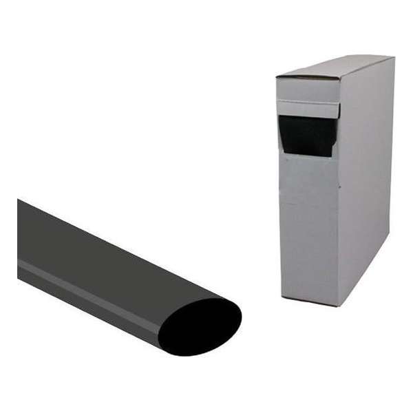 Krimpkous Zwart 25,4mm - 8,46mm met lijm - Rol van 2 meter Krimpkous Zwart 25,4mm - 8,46mm met lijm - Rol van 2 meter