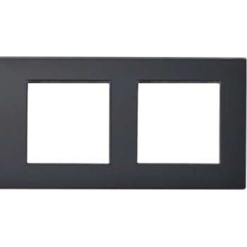 THORN Glasframe voor het plaatsen van 2 push schakelaars zwart