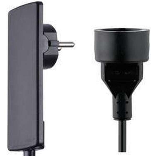 Plug (platte stroomstekker) met kabel & Plug - Zwart Plug (platte stroomstekker) met kabel & Plug - Zwart