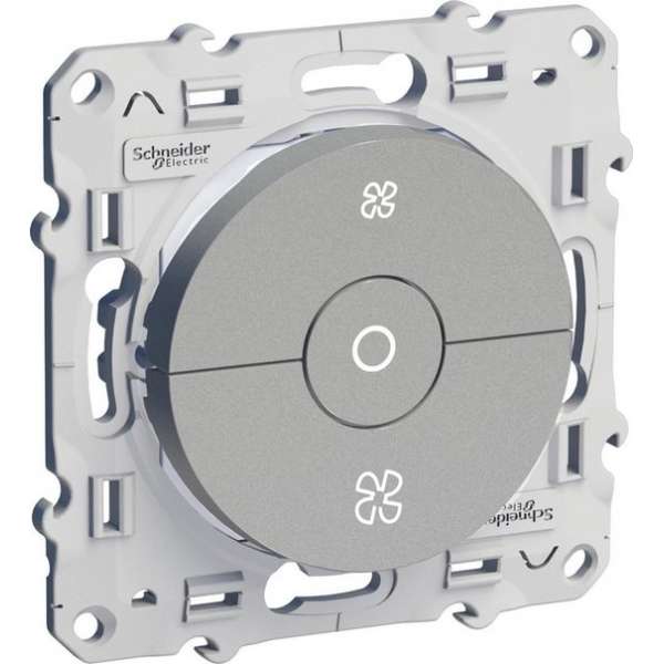 3 standen schakelaar - Aluminium - Odace - Schneider Electric - S530243 3 standen schakelaar - Aluminium - Odace - Schneider Electric - S530243
