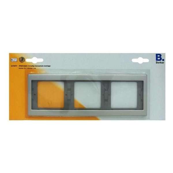 BERKER K5 afdekraam 3-voudig, inbouw | RVS BERKER K5 afdekraam 3-voudig, inbouw | RVS