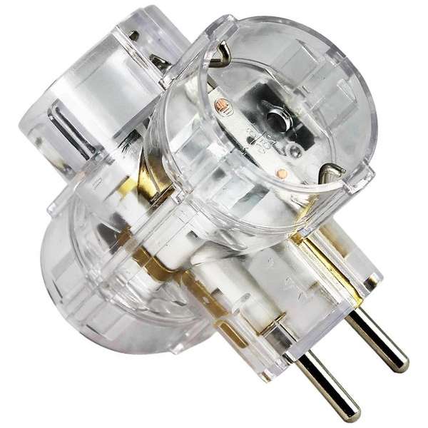 COMMEL Classic 2-voudige Stekker | Transparant | IP20 COMMEL Classic 2-voudige Stekker | Transparant | IP20
