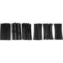 Krimpkous set - 100 stuks - zwart - in plastic