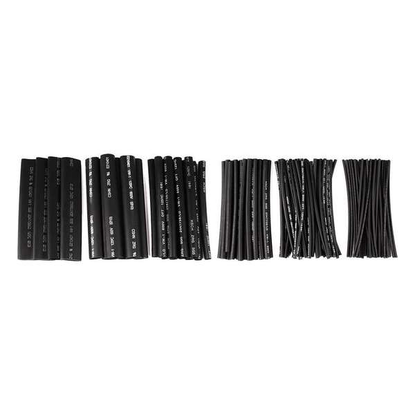 Krimpkous set - 100 stuks - zwart - in plastic Krimpkous set - 100 stuks - zwart - in plastic