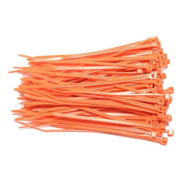 Kabelbinders 2,5 x 100 mm oranje - zak 100 stuks - Tiewraps - Binders Kabelbinders 2,5 x 100 mm oranje - zak 100 stuks - Tiewraps - Binders