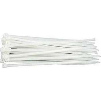 Kabelbinders - Tie ribs - Tie wraps - Ty Raps - 100 x 2,5 mm - Wit - 500 Stuks