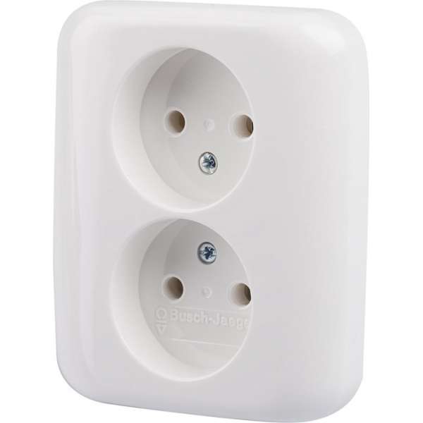 Busch Wandcontactdoos s1 Dubbel Busch Wandcontactdoos s1 Dubbel